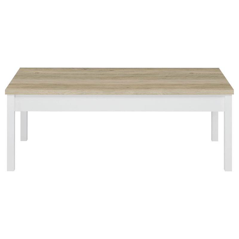  Coaster Furniture Stacie 709950 3-piece Coffee Table Set - Distressed Pine and White IMAGE 4