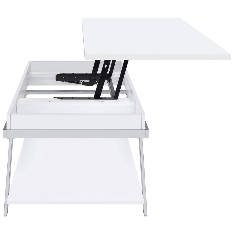  Coaster Furniture Marcia 2 pc Occasional Table Set - White High Gloss/Chrome IMAGE 15
