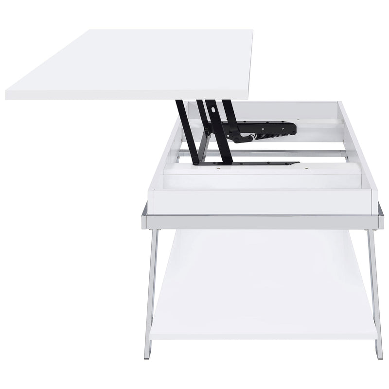  Coaster Furniture Marcia 2 pc Occasional Table Set - White High Gloss/Chrome IMAGE 18