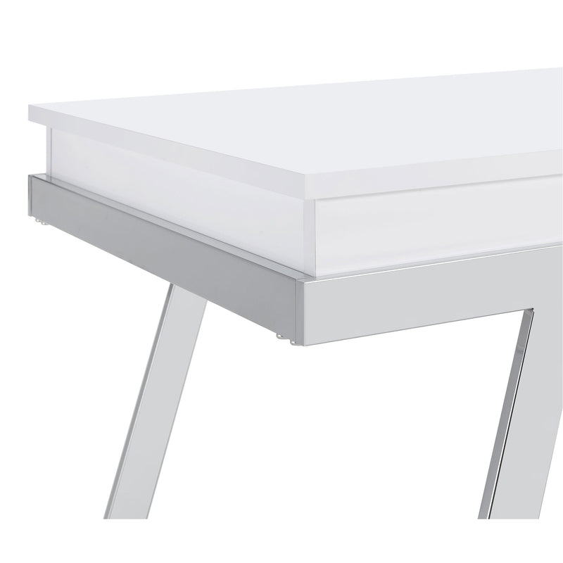  Coaster Furniture Marcia 2 pc Occasional Table Set - White High Gloss/Chrome IMAGE 19