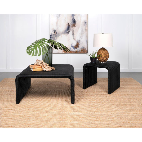  Coaster Furniture Cahya 2 pc Occasional Table Set - Black IMAGE 1