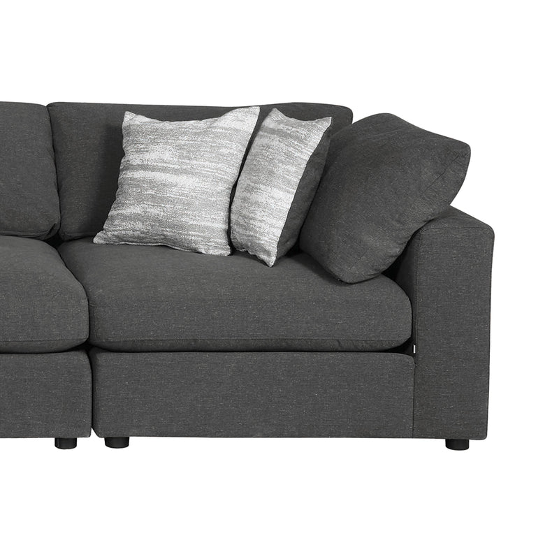  Coaster Furniture Serene 551324-SETA 4 pc Upholstered Modular Sectional - Charcoal IMAGE 5