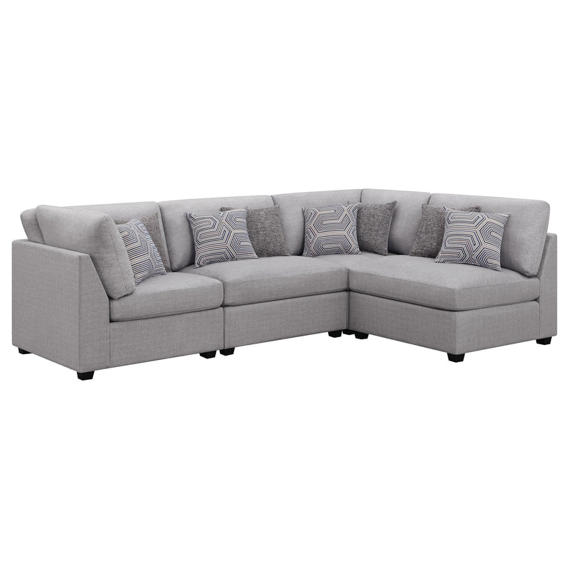  Coaster Furniture Cambria 551511-S4B 4 pc Upholstered Modular Sectional - Grey IMAGE 1