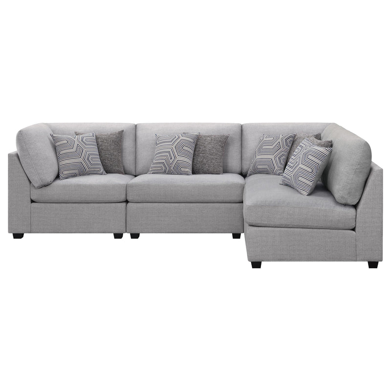  Coaster Furniture Cambria 551511-S4B 4 pc Upholstered Modular Sectional - Grey IMAGE 3