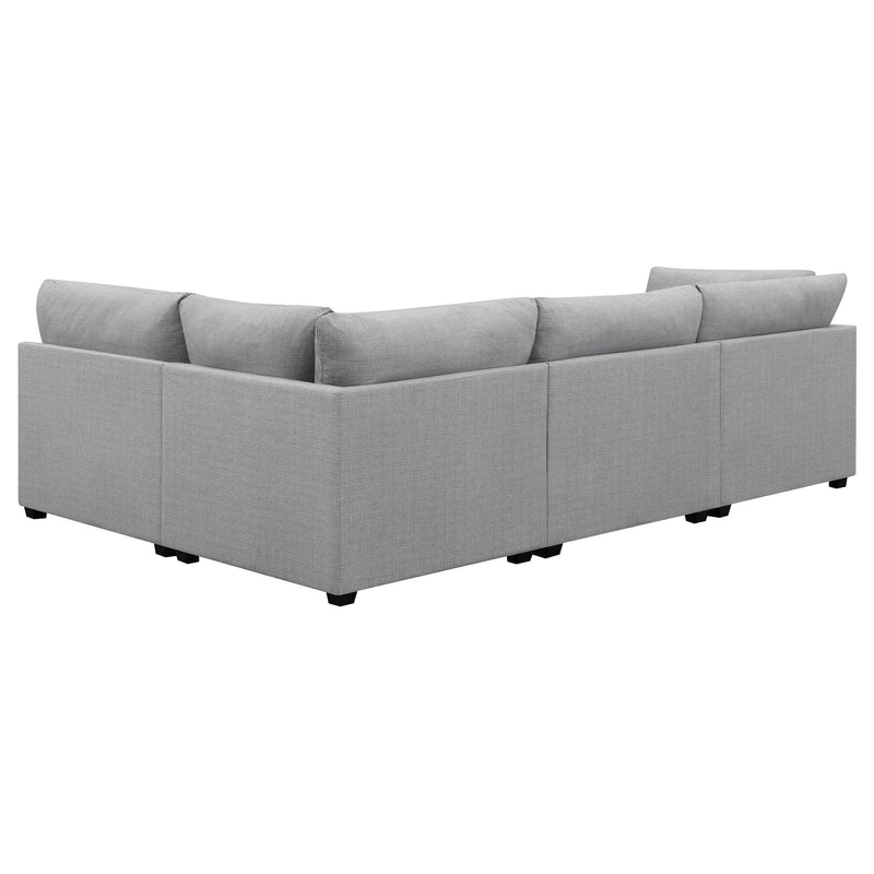  Coaster Furniture Cambria 551511-S4B 4 pc Upholstered Modular Sectional - Grey IMAGE 4