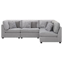  Coaster Furniture Cambria 551511-S5A 5 pc Upholstered Modular Sectional - Grey IMAGE 3