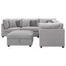  Coaster Furniture Cambria 551511-S6B 6 pc Upholstered Modular Sectional - Grey IMAGE 3