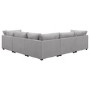  Coaster Furniture Cambria 551511-S6B 6 pc Upholstered Modular Sectional - Grey IMAGE 4
