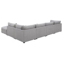  Coaster Furniture Cambria 551511-SET 6 pc Upholstered Modular Sectional - Grey IMAGE 4