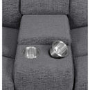  Coaster Furniture Bahrain 609542P Upholstered Power Loveseat - Charcoal IMAGE 6