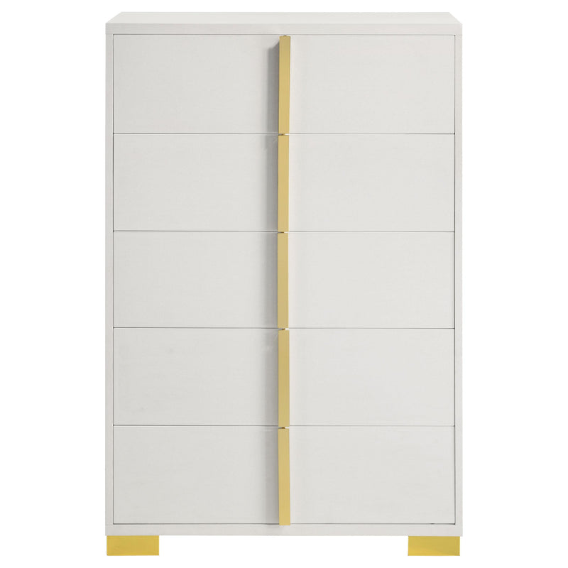 Coaster Furniture Marceline 222935 5-Drawer Bedroom Chest - White IMAGE 4