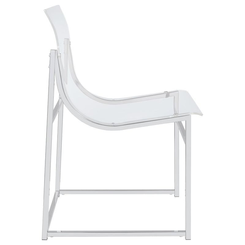  Coaster Furniture Adino 121182 Acrylic Dining Side Chair - Chrome IMAGE 10