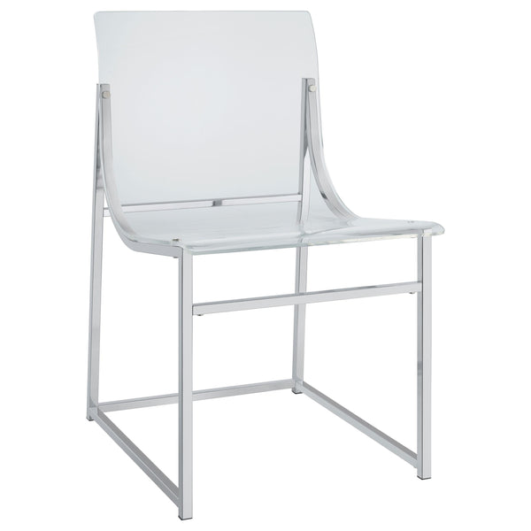  Coaster Furniture Adino 121182 Acrylic Dining Side Chair - Chrome IMAGE 1