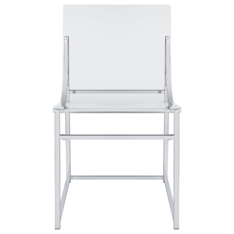  Coaster Furniture Adino 121182 Acrylic Dining Side Chair - Chrome IMAGE 4
