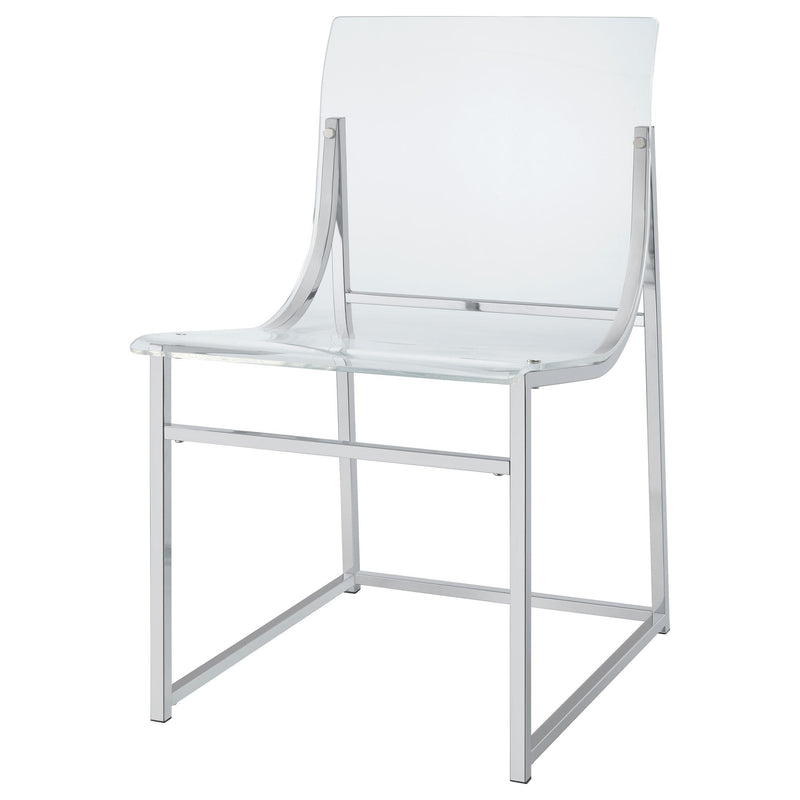  Coaster Furniture Adino 121182 Acrylic Dining Side Chair - Chrome IMAGE 5
