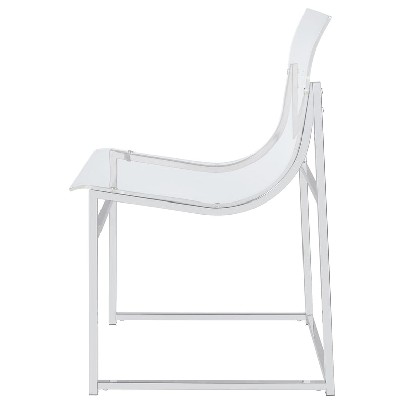  Coaster Furniture Adino 121182 Acrylic Dining Side Chair - Chrome IMAGE 6
