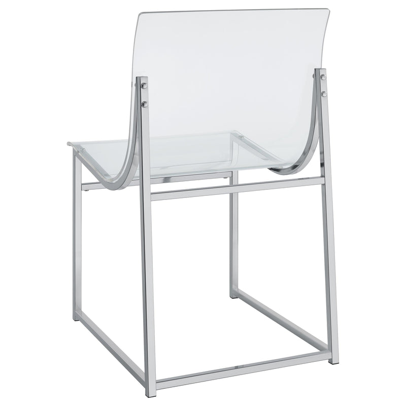  Coaster Furniture Adino 121182 Acrylic Dining Side Chair - Chrome IMAGE 7