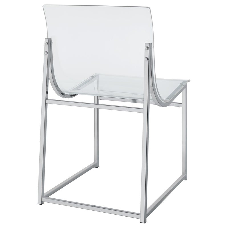  Coaster Furniture Adino 121182 Acrylic Dining Side Chair - Chrome IMAGE 9