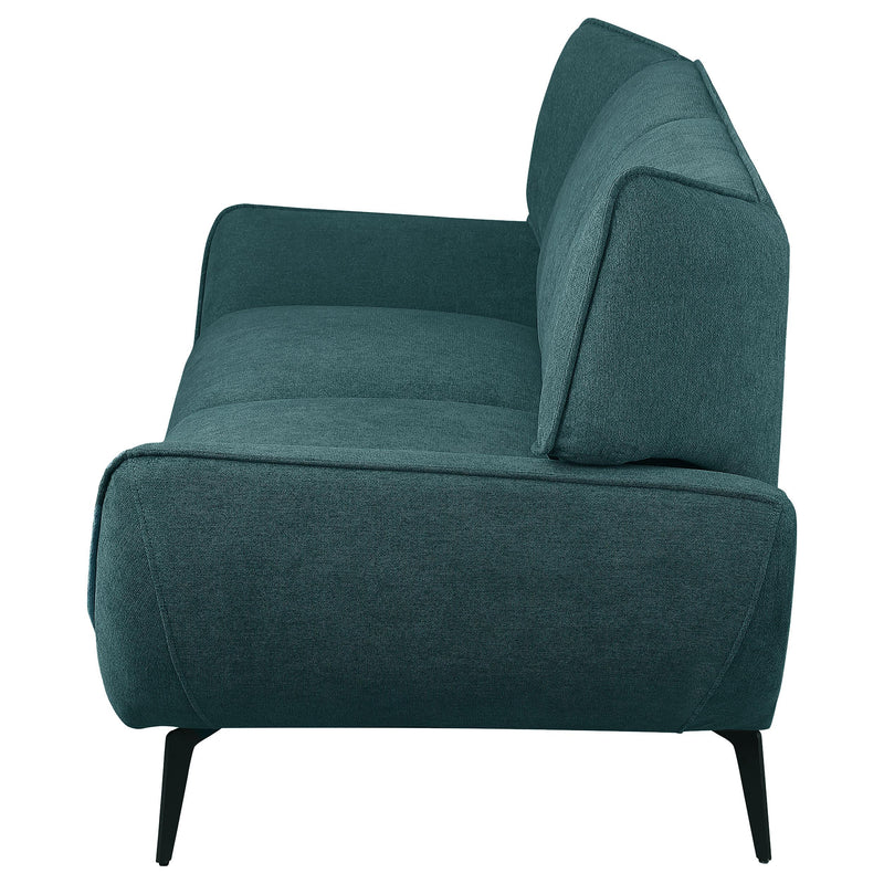  Coaster Furniture Acton 511161 Upholstered Flared Arm Sofa - Teal Blue IMAGE 4