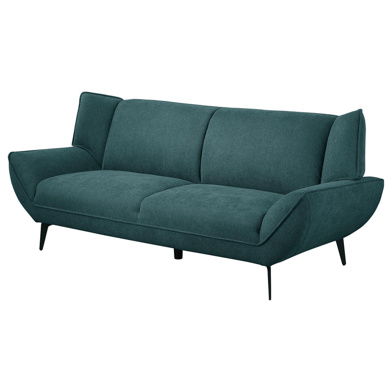  Coaster Furniture Acton 511161 Upholstered Flared Arm Sofa - Teal Blue IMAGE 5