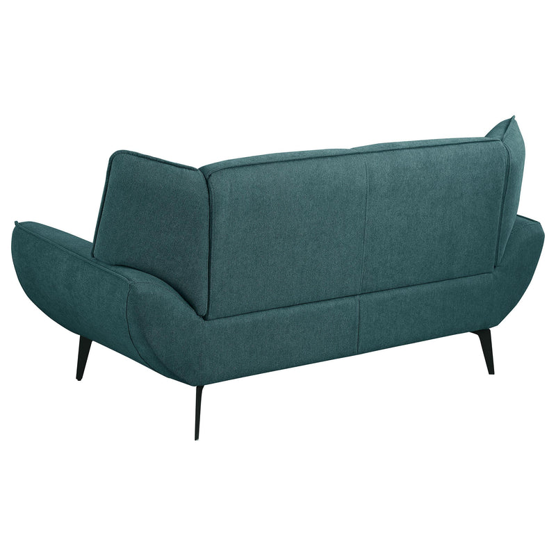  Coaster Furniture Acton 511162 Upholstered Flared Arm Loveseat - Teal Blue IMAGE 6