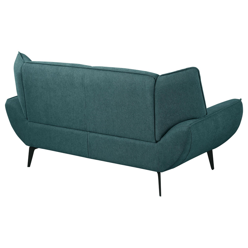  Coaster Furniture Acton 511162 Upholstered Flared Arm Loveseat - Teal Blue IMAGE 7