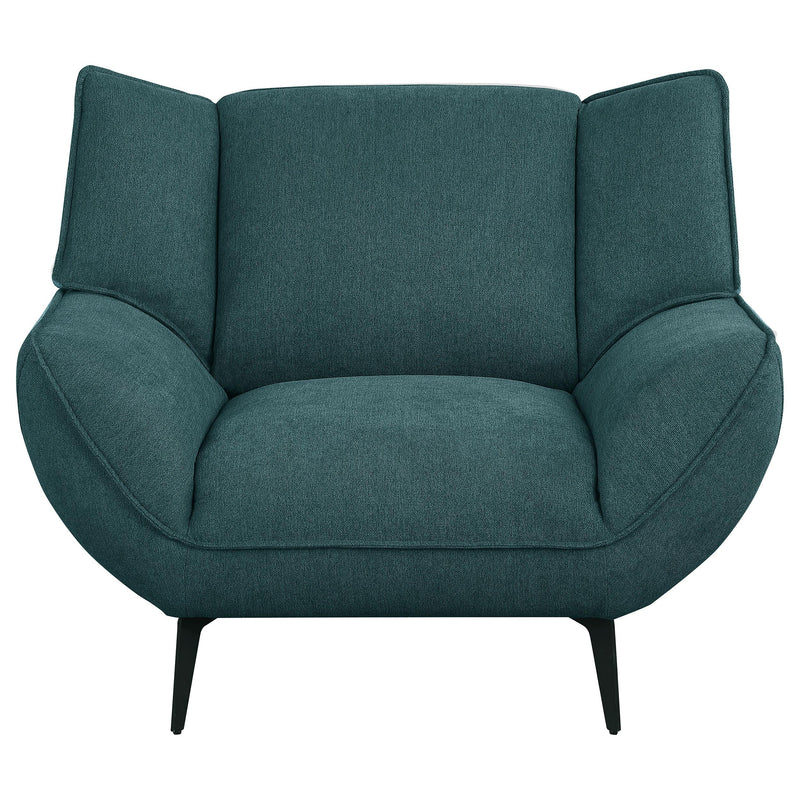  Coaster Furniture Acton 511163 Upholstered Flared Arm Accent Chair - Teal Blue IMAGE 3