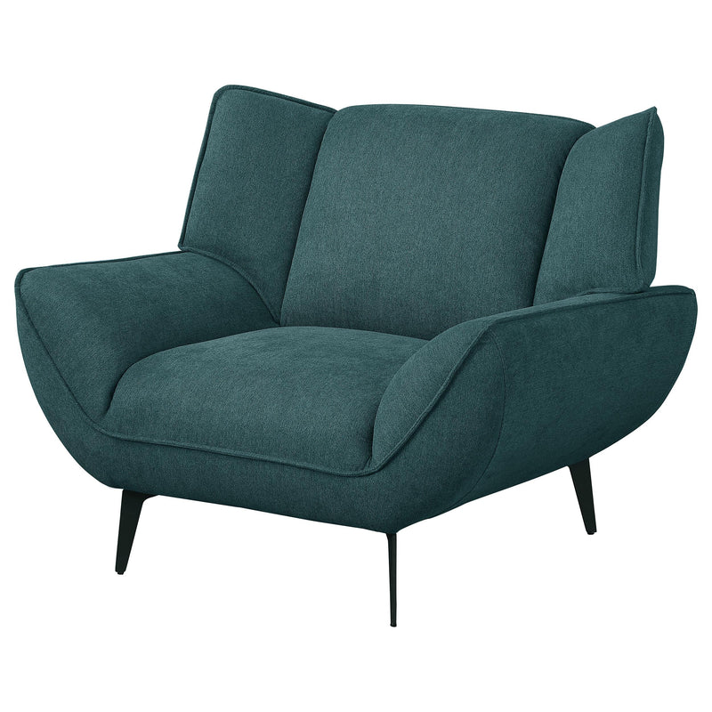  Coaster Furniture Acton 511163 Upholstered Flared Arm Accent Chair - Teal Blue IMAGE 4