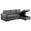  Coaster Furniture Samantha 511088 Upholstered Storage Sleeper Sectional Sofa - Grey IMAGE 2