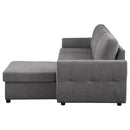  Coaster Furniture Samantha 511088 Upholstered Storage Sleeper Sectional Sofa - Grey IMAGE 7
