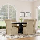  Coaster Furniture Shawna 100747 Upholstered Skirted Side Chair - Light Khaki IMAGE 12
