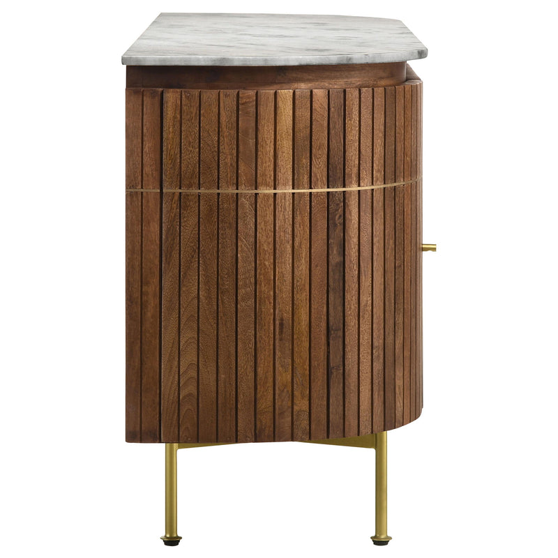  Coaster Furniture Ortega 105145 4-door Marble Top Sideboard Buffet Cabinet - Natural IMAGE 10