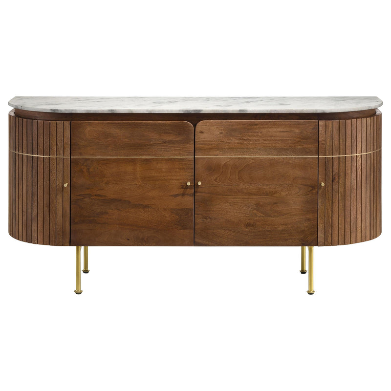  Coaster Furniture Ortega 105145 4-door Marble Top Sideboard Buffet Cabinet - Natural IMAGE 4