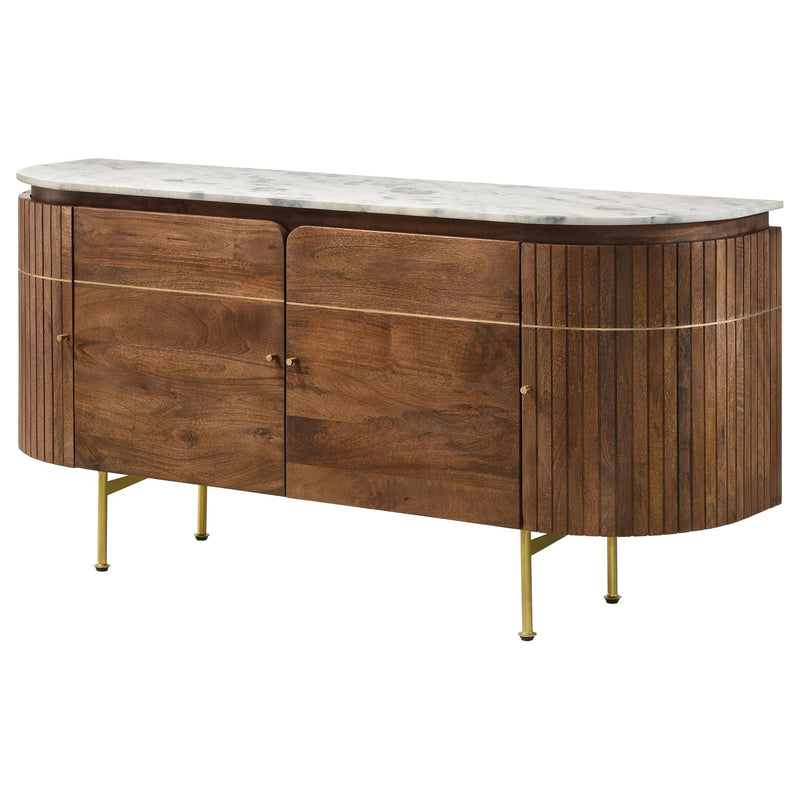  Coaster Furniture Ortega 105145 4-door Marble Top Sideboard Buffet Cabinet - Natural IMAGE 6
