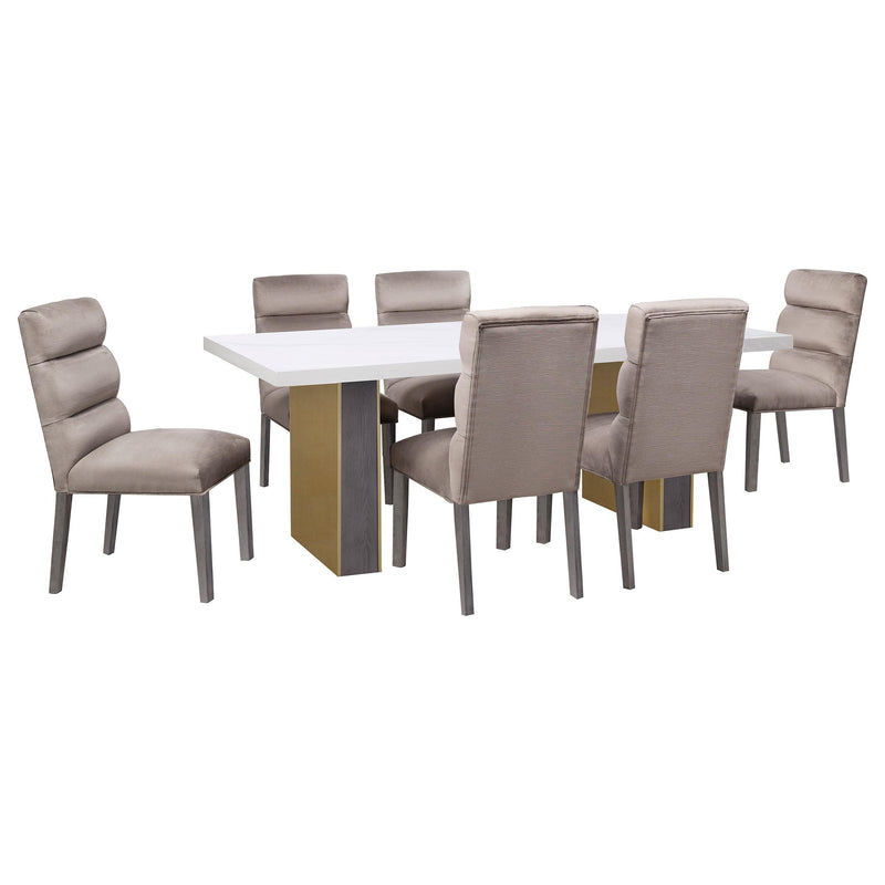  Coaster Furniture Carla 106684 Velvet Upholstered Dining Side Chair - Ash IMAGE 10