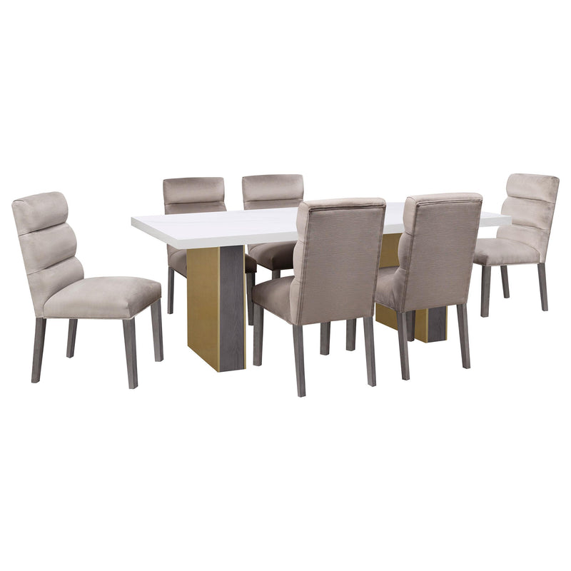  Coaster Furniture Carla 106684 Velvet Upholstered Dining Side Chair - Ash IMAGE 11
