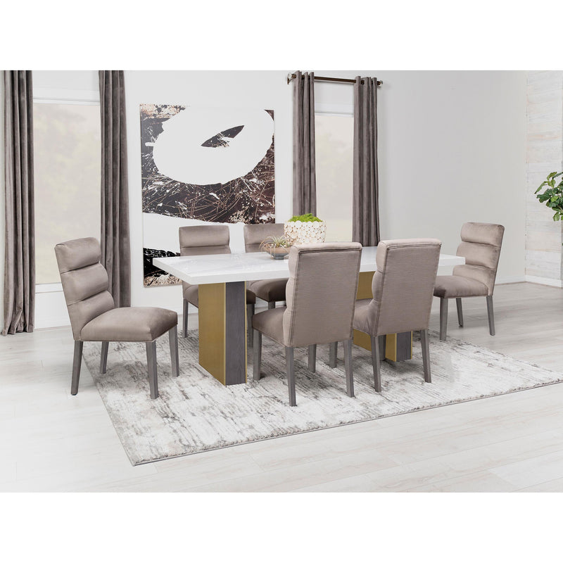  Coaster Furniture Carla 106684 Velvet Upholstered Dining Side Chair - Ash IMAGE 15