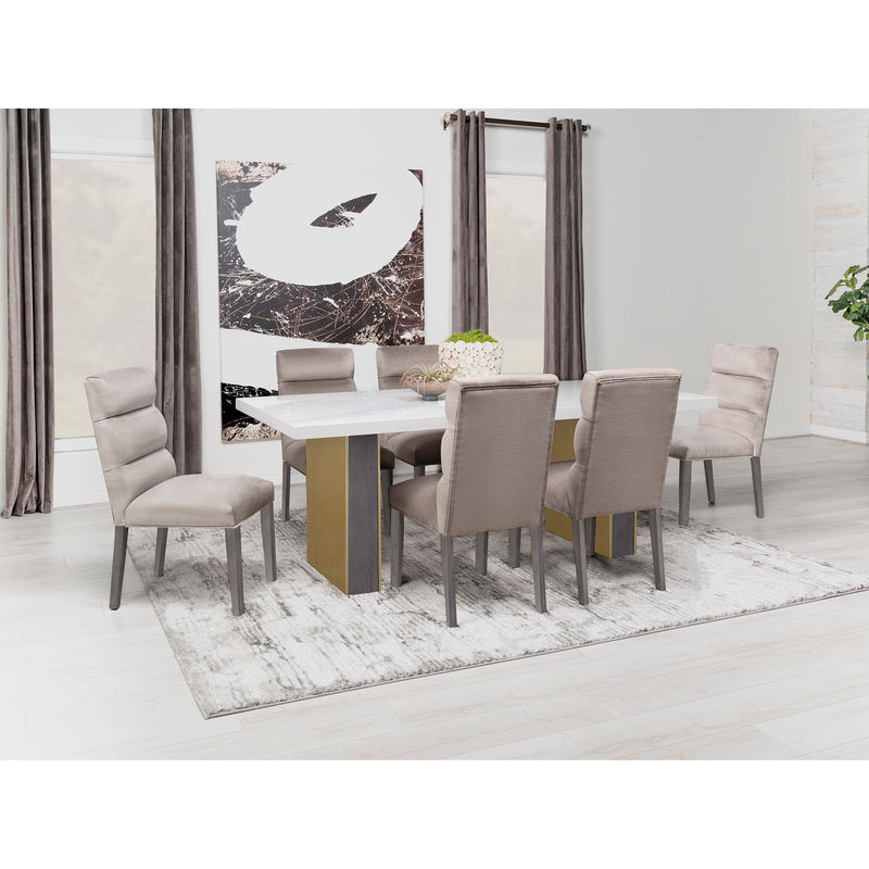  Coaster Furniture Carla 106684 Velvet Upholstered Dining Side Chair - Ash IMAGE 16