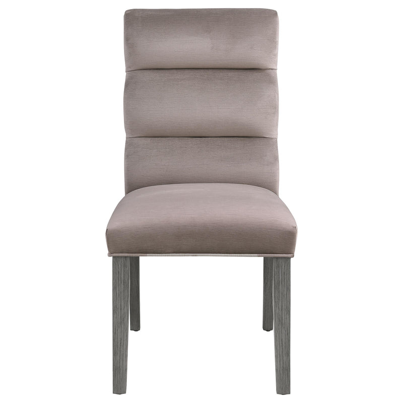  Coaster Furniture Carla 106684 Velvet Upholstered Dining Side Chair - Ash IMAGE 2