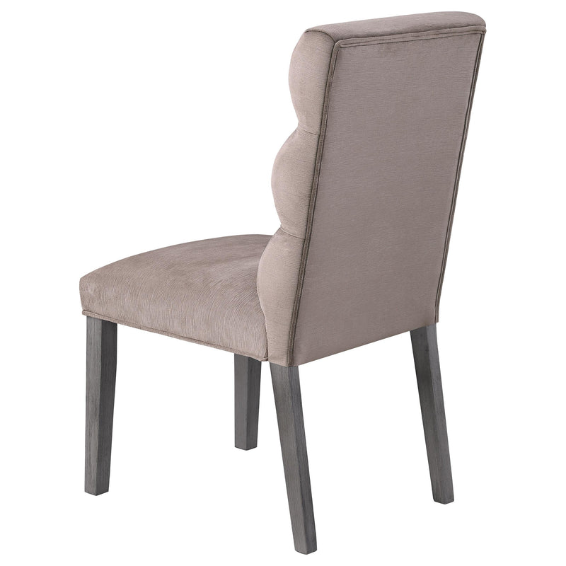  Coaster Furniture Carla 106684 Velvet Upholstered Dining Side Chair - Ash IMAGE 5
