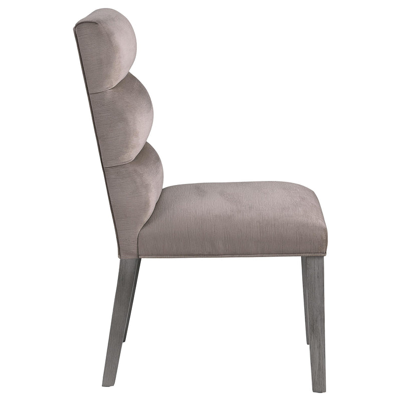  Coaster Furniture Carla 106684 Velvet Upholstered Dining Side Chair - Ash IMAGE 7