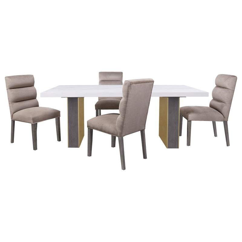  Coaster Furniture Carla 106684 Velvet Upholstered Dining Side Chair - Ash IMAGE 8