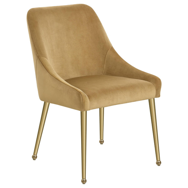  Coaster Furniture Mayette 107582 Upholstered Dining Side Chair - Cognac IMAGE 1