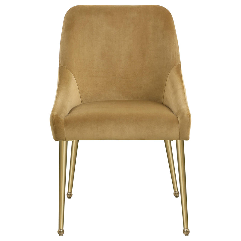 Coaster Furniture Mayette 107582 Upholstered Dining Side Chair - Cognac IMAGE 3