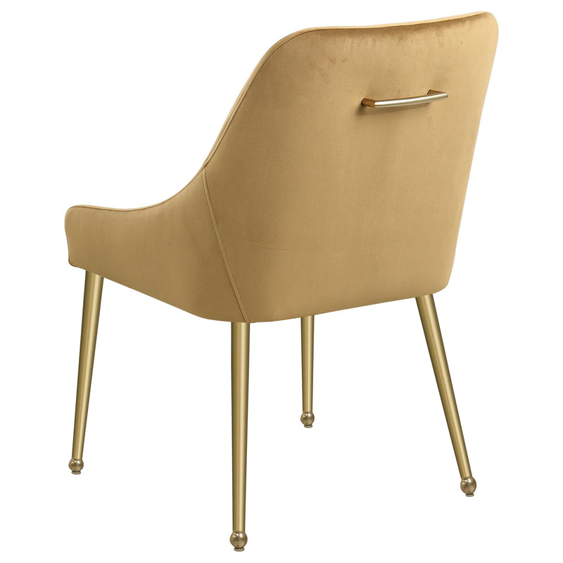  Coaster Furniture Mayette 107582 Upholstered Dining Side Chair - Cognac IMAGE 6