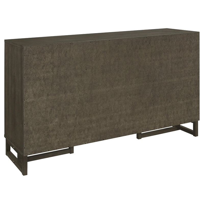  Coaster Furniture Kelly 107965 3-Drawer Storage Dining Sideboard Buffet - Dark Grey IMAGE 5