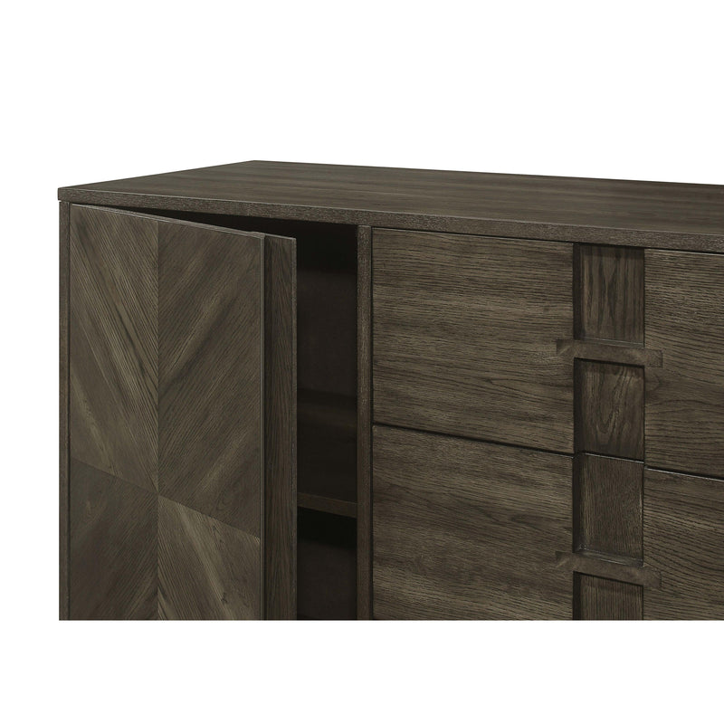  Coaster Furniture Kelly 107965 3-Drawer Storage Dining Sideboard Buffet - Dark Grey IMAGE 8