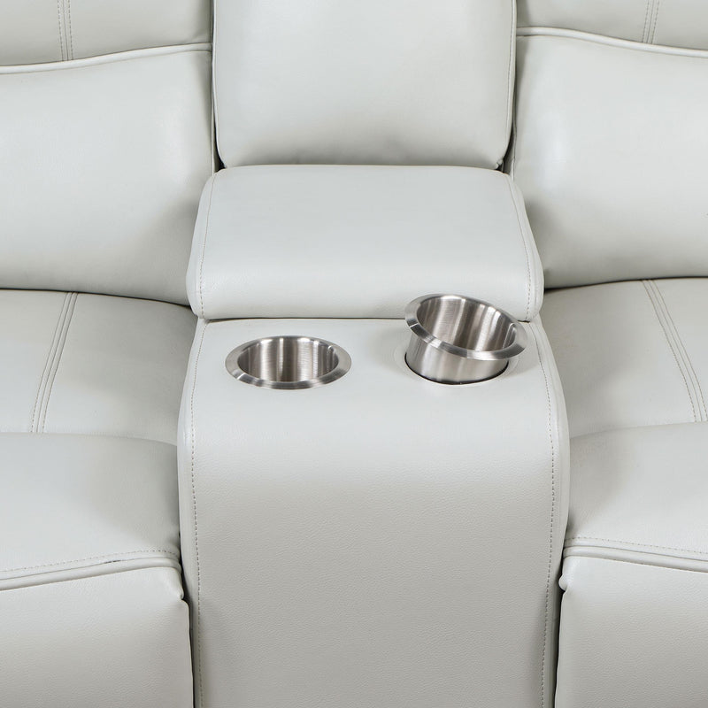  Coaster Furniture Greenfield 610262P Upholstered Power Reclining Loveseat - Dove Grey IMAGE 10