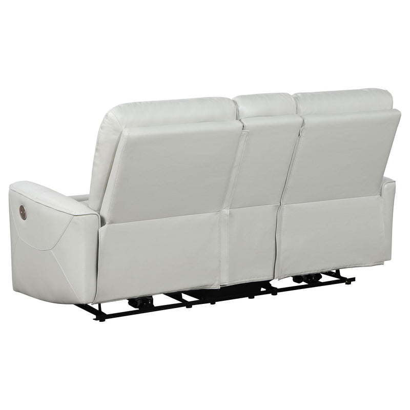  Coaster Furniture Greenfield 610262P Upholstered Power Reclining Loveseat - Dove Grey IMAGE 5