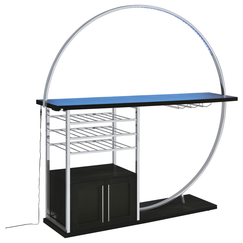  Coaster Furniture Risley 182799 2-door Circular LED Home Bar Cabinet - Dark Charcoal IMAGE 13